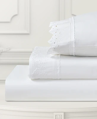 Piper & Wright Eyelet 4-Pc. Sheet Set, California King