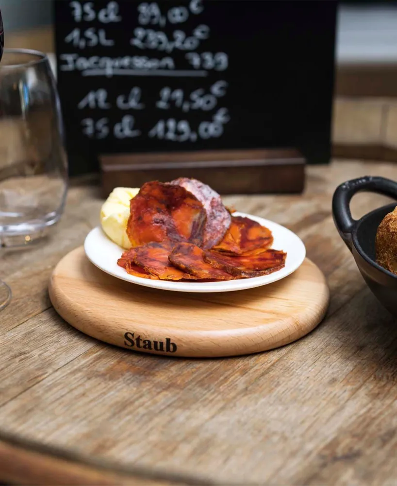 Staub 6" Round Magnetic Wood Trivet