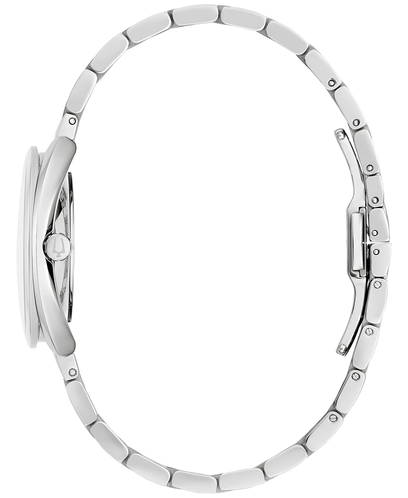Bulova Women's Duality Diamond (1/8 ct. t.w.) Stainless Steel Bracelet Watch Box Set 34mm