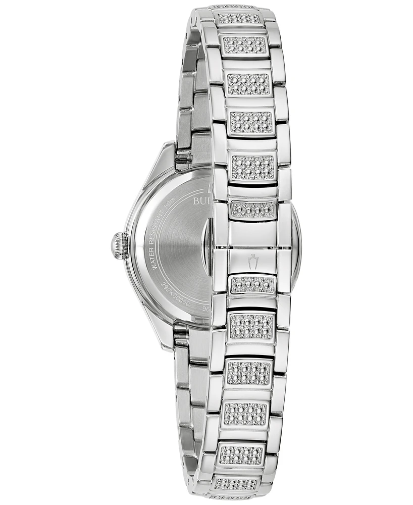 Bulova Women's Crystal Stainless Steel Bracelet Watch 29mm