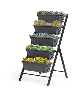 4 Ft Vertical Raised Garden Bed 5-Tier Planter Box