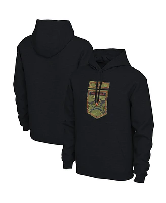 Men's Nike Black Virginia Cavaliers Veterans Camo Pullover Hoodie