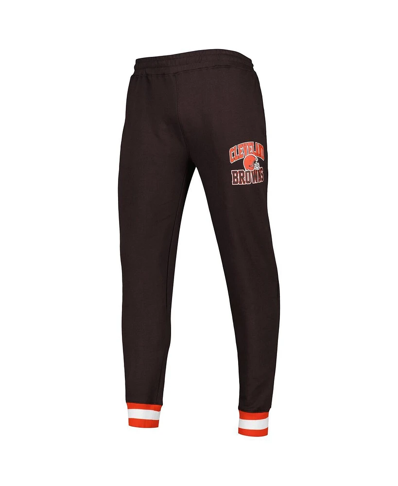 Men's Starter Brown Cleveland Browns Blitz Fleece Jogger Pants