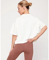 Rebody Active Women's Cozy Boxy Tee Short Sleeve
