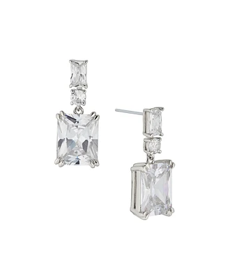 Eliot Danori Cubic Zirconia Emerald Shape Cubic Zirconia Drop Earring
