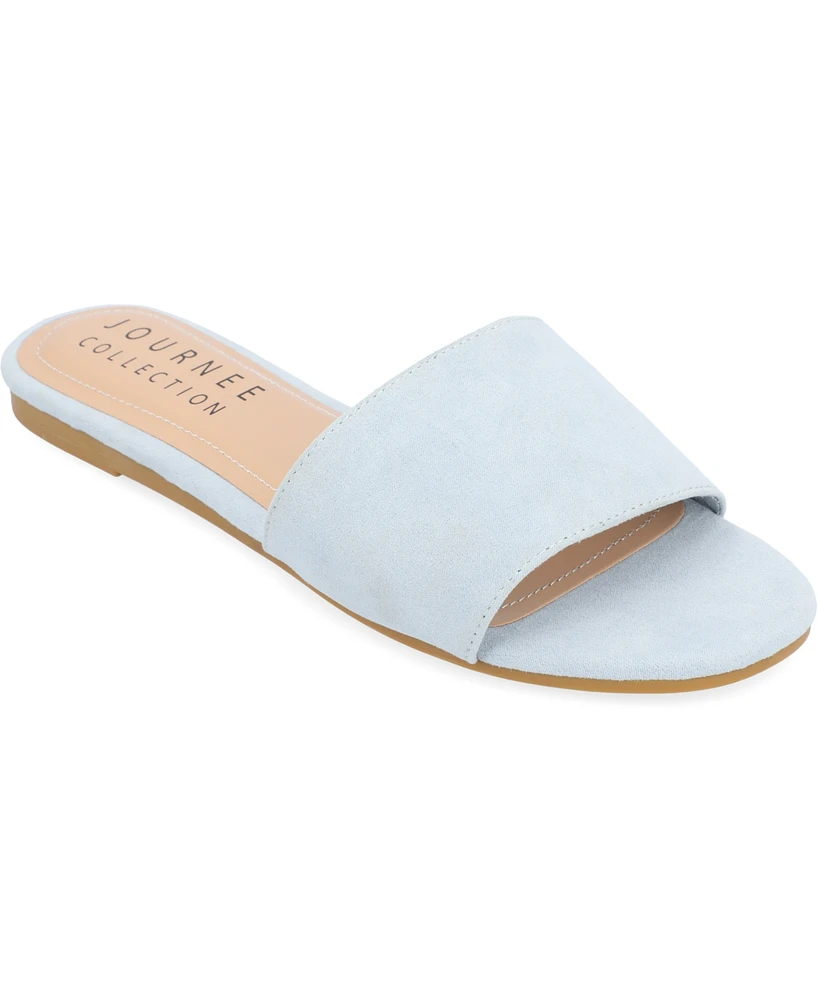 Journee Collection Women's Kolinna Slip On Flat Sandals