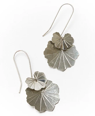 Matr Boomie Silver-Tone and Gold-Tone Ishya Leaf Earrings