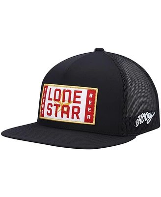 Men's Hooey Black Lone Star Logo Trucker Snapback Hat