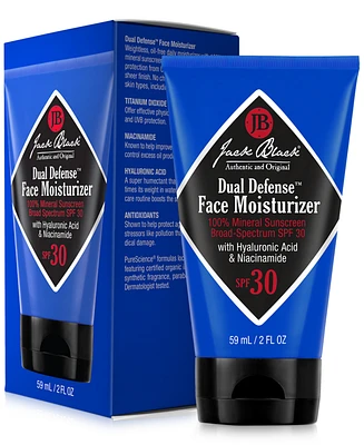 Jack Black Dual Defense Face Moisturizer 100% Mineral Sunscreen Spf 30, 2 oz.