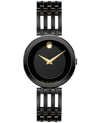 Movado Women's Esperanza Swiss Quartz Black Pvd Watch 28mm
