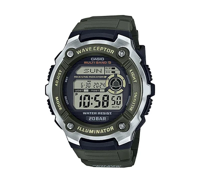 Casio Men's Digital Green Resin Watch 47.7mm, WV200R-3A