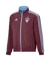 Men's adidas Burgundy, Light Blue Colorado Rapids 2023 On-Field Anthem Full-Zip Reversible Team Jacket