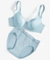 Wacoal Womens Basic Beauty Underwire T Shirt Bra B Smooth High Cut Brief Underwear