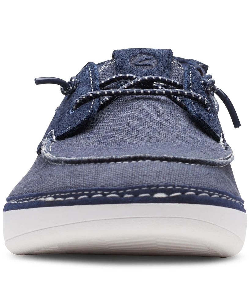 Clarks Men's Higley Tie Slip-On Canvas Boat Shoes