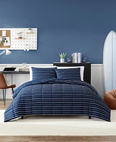 Nautica Longdale Solid Stripe Reversible Piece Comforter Set