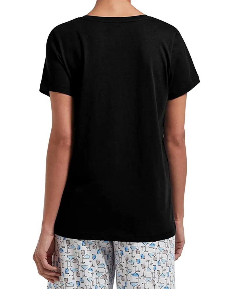 Hue Women' Sleepwell Solid / V-Neck T-Shirt with Temperature Regulating Technology