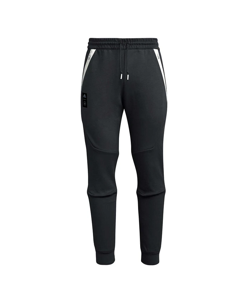 Men's adidas 2023 Player Black Charlotte Fc Club Travel Pants