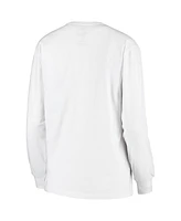 Women's Pressbox White Florida Gators Big Block Whiteout Long Sleeve T-shirt