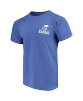 Men's Royal Kansas Jayhawks Comfort Colors Campus Icon T-shirt