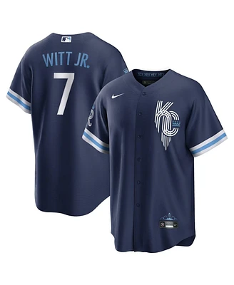 Men's Nike Bobby Witt Jr. Navy Kansas City Royals City Connect Replica Player Jersey