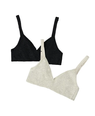 On Gossamer Women's Cabana Cotton Bralette, Pack of 2, 010404P2