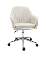 Vinsetto Office Computer Chair w/Tub Shape Design, & Lined Pattern Back,