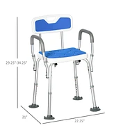 Homcom Eva Padded Bath Seat with Adjustable Height, 299 lbs. Capacity