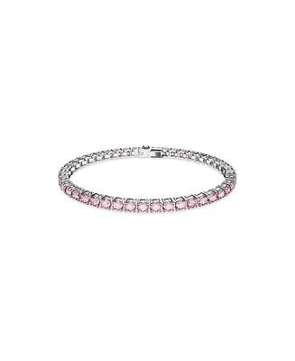 Swarovski Crystal Round Cut Matrix Tennis Bracelet