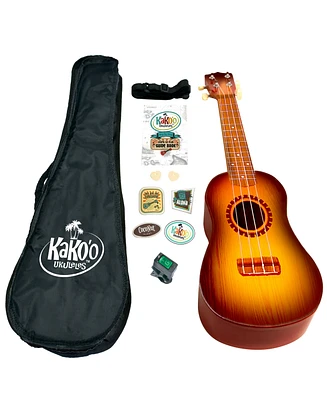 KaKo'o Music Sunburst Wooden Ukulele Set