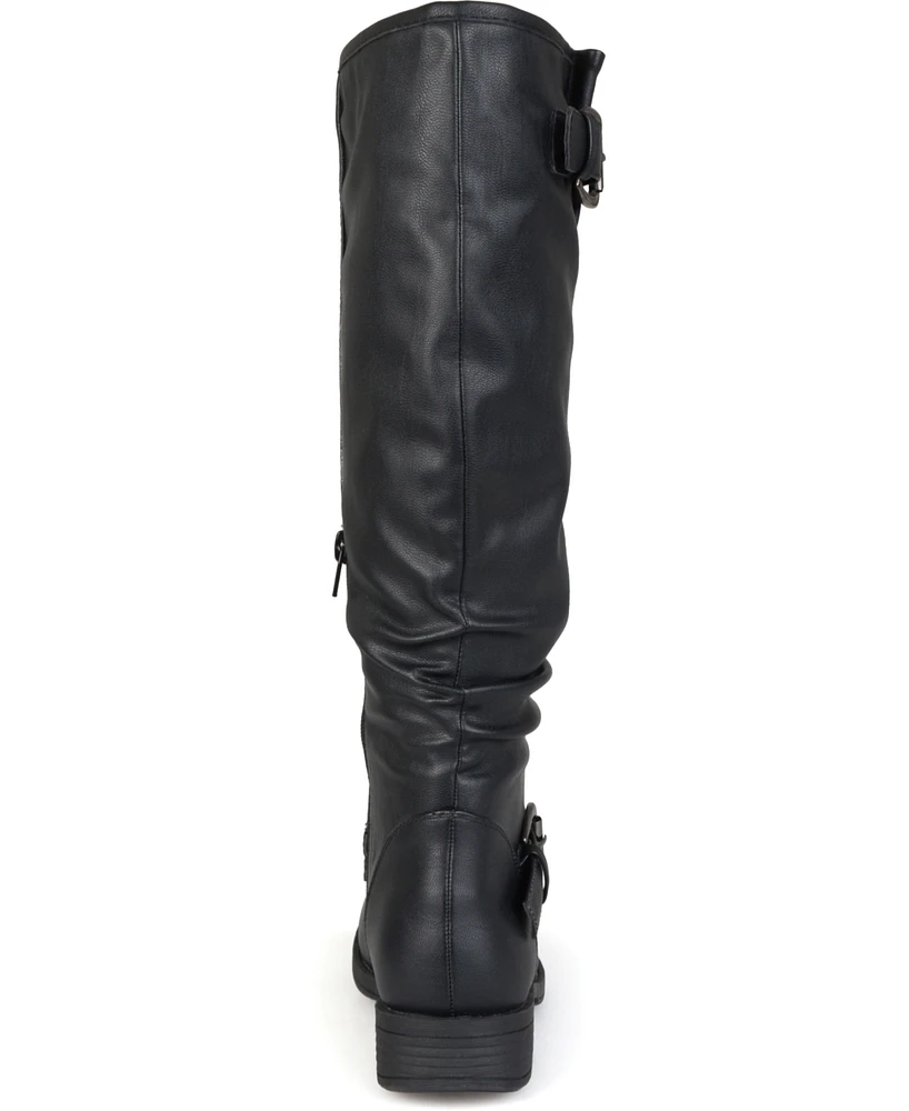 Journee Collection Women's Stormy Wide Calf Knee High Riding Boots