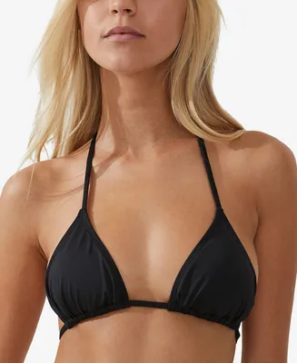 Cotton On Women's Solid Slider Triangle Bikini Top