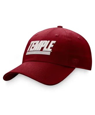 Men's Top of the World Red Temple Owls Slice Adjustable Hat