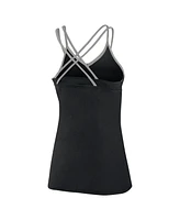Women's Fanatics Black Chicago White Sox Barrel It Up Cross Back V-Neck Tank Top