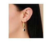 Women's Yin Yang Chunky Hoop Earrings