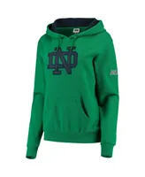Women's Stadium Athletic Kelly Green Notre Dame Fighting Irish Big Logo Pullover Hoodie