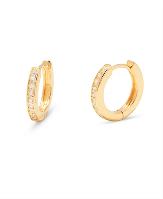 brook & york Crystal 14K Gold-Plated Vermeil Annabel Hoops
