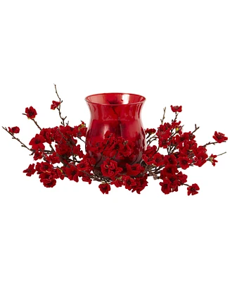 Nearly Natural Plum Blossom Candelabrum