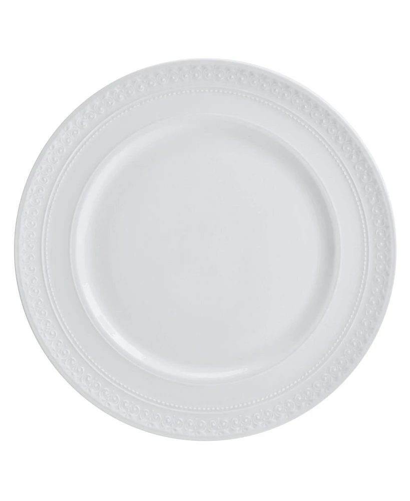 Mikasa Embossed Crown Bone China 18 Piece Dinnerware Set, Service for 6