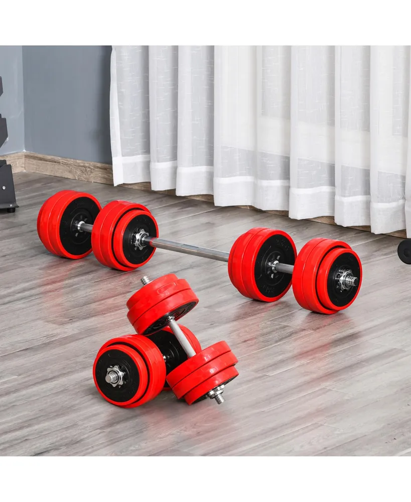 Soozier 66 lb. 2-in-1 Dumbbell Barbell Set Made for Tight Grip