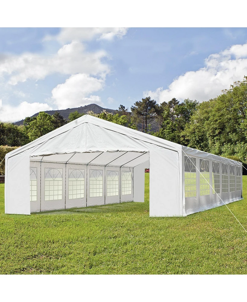 Outsunny 20' x 40' Heavy-duty Large Wedding Tent with Sidewalls,