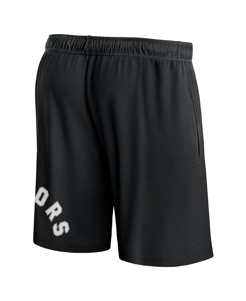 Men's Fanatics Black Toronto Raptors Free Throw Mesh Shorts