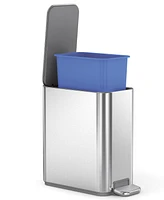 simple human 5 Liter Slim Bathroom Trash Can with Liner Pocket