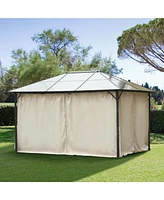 Outsunny 9.84' x 13.1' Gazebo Sidewall Set with Hooks/C-Rings