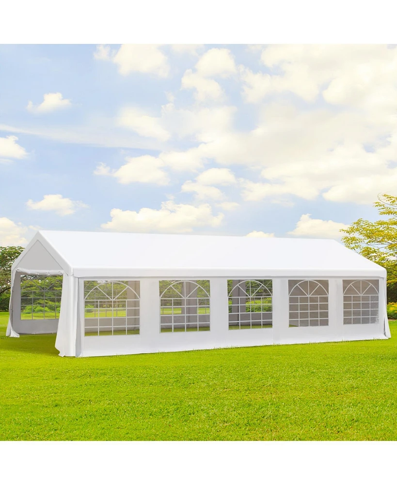 Outsunny 20' x 33' Heavy-duty Large Wedding Tent with Sidewalls,