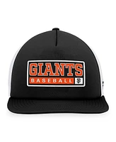 Men's Majestic Black, White San Francisco Giants Foam Trucker Snapback Hat