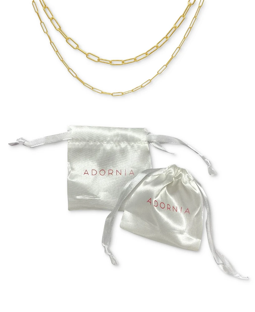 Adornia Paper Clip Chain Set