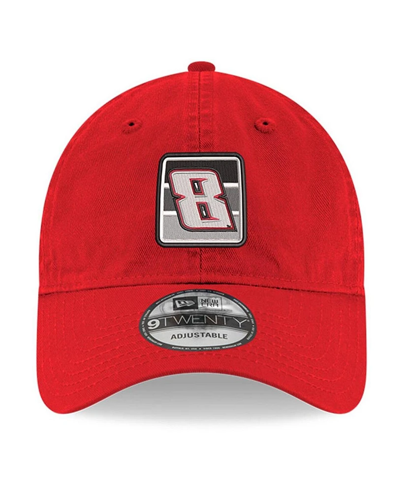 Men's New Era Scarlet Kyle Busch 9TWENTY Side Patch Adjustable Hat