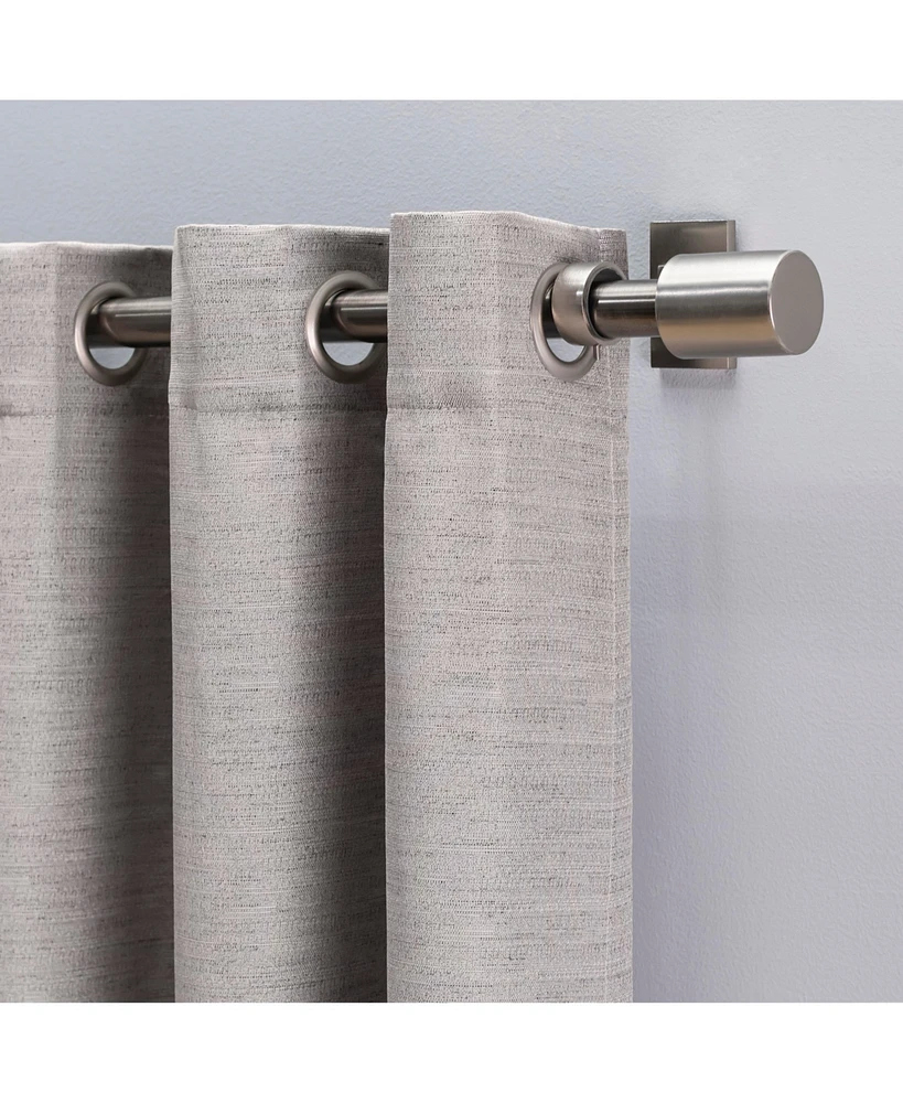 Ricardo Grasscloth Lined Grommet Curtain Patio Panel w/Wand 110"W x 84"L