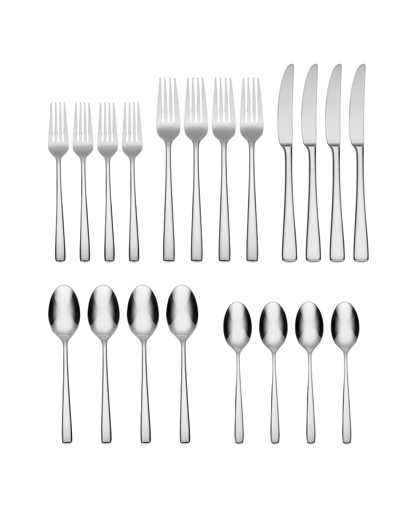Oneida Doublet 20 Piece Everyday Flatware Set, Service For 4