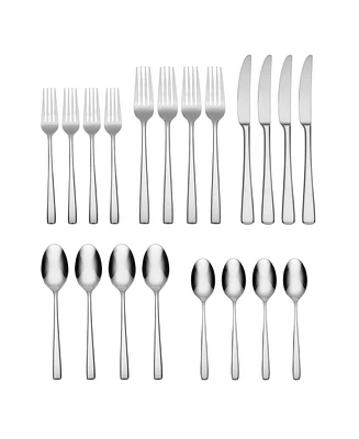 Oneida Doublet 20 Piece Everyday Flatware Set, Service For 4